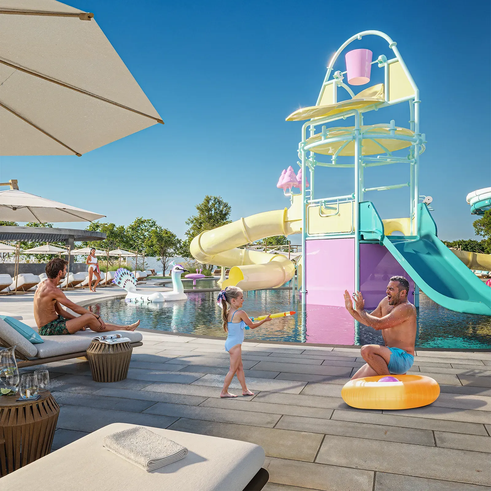 Waterpark as Part of a Resort Complex